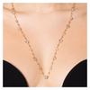 Swarovski Imber Scattered Design Thin Chain Metal Zircon Crystal Necklace Women's Gold 5680091