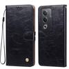 Vintage Crazy Horse Texture PU Leather Flip Wallet Phone Case for OPPO A3 Pro 5G Card Holder Kickstand Shockproof Protective Cover