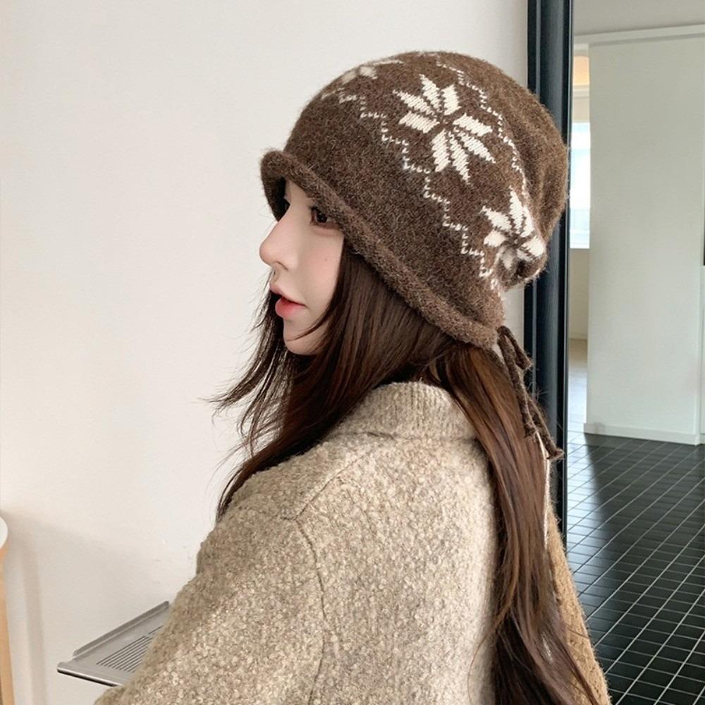 Drawstring Beanies Hat Keep Warm Winter Hat Fashion Skullies Cap  Autumn