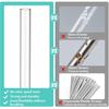 12 Pack Reble Straws Compatible with Stanley/Yeti 30oz-40oz Cup Tumbler, 12" Long Plastic Clear Bend Replacement Straws with Cleaning Brush for