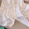 DIMANAF 2025 New Short Vest T-Shirt Women Sleeveless Buttons Knitting Lace Vest V-Neck Summer Style Basic Tops Tees Loose Clothing