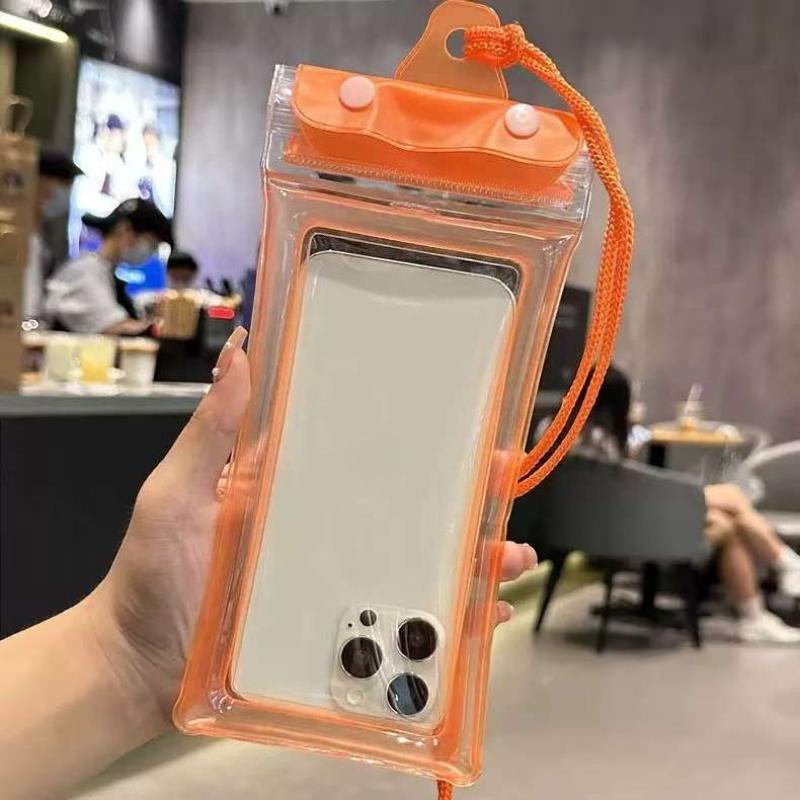 Full View Floating Waterproof Phone Case Underwater Dry Bag with Seal for Swimming, Diving, Beach, Rainy Day & Outdoor Use