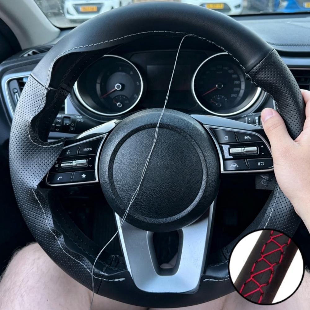 Hand Stitched Perforated Artificial Leather Steering Wheel Cover For Kia K5 Optima Cee'd Ceed Forte Cerato (AU) 2018