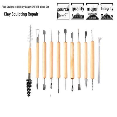 11-Piece Cross-Border Pottery & Carving Tool Set for Clay Sculpture and DIY Art