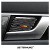 For Mercedes Benz W204 W212 C E Class 4pcs Car Door Handle Bowl Trim Panel Stickers Carbon Fiber Interior Tuning Accessories