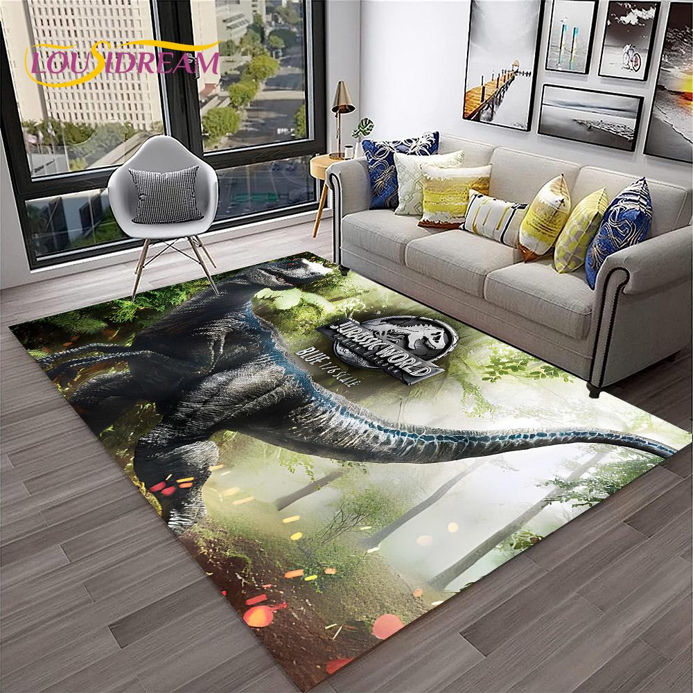 

Парк Юрського періоду з мультфільмом динозаврів Дитячий килимок для дому Вітальня Спальня Диван Придверний килимок Декор, килимок для ігрової зони Нековзкий килимок 100x150cm