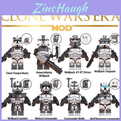 Wm6128 Tv Movie Series Clone Cavalry Wolf Team Heavy Armor Soldier Driver Building Blocks Figure Set
