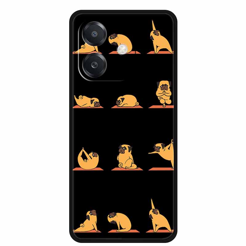 Para OPPO A3 / A3x 5G Funda 6.67" Funda Negra Silicona Suave Funda para Teléfono Para OPPO A3x A3 5G Funda Trasera A 3x A 3 x A3 x Dibujos Animados