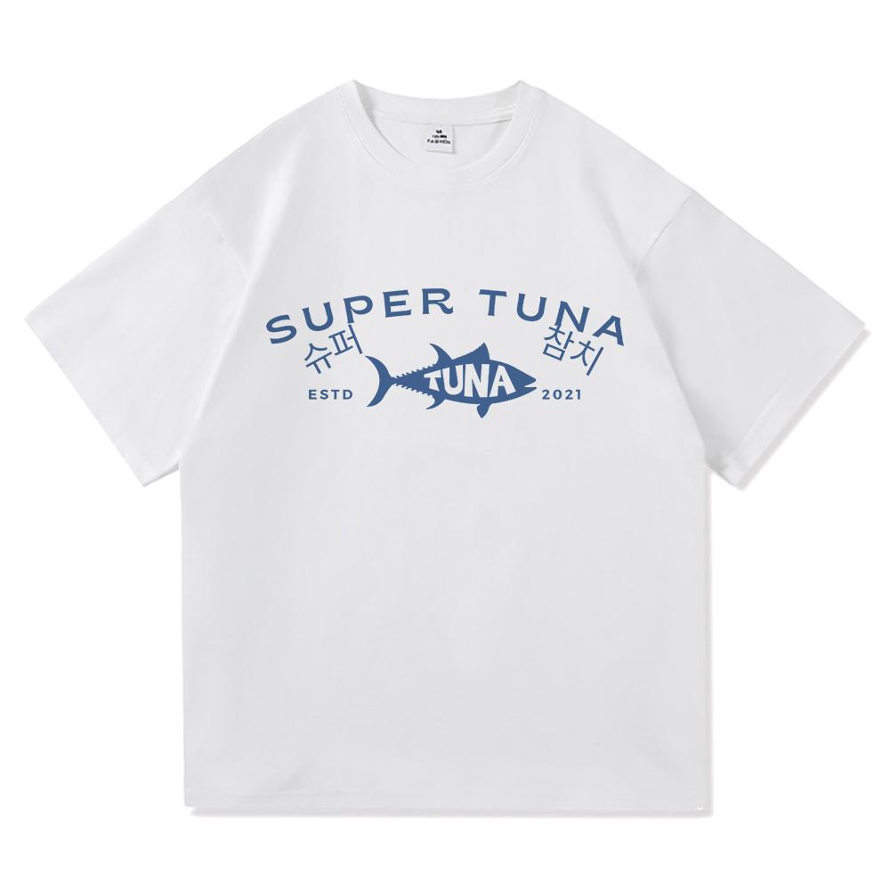 Jin Super Tuna Fish T Shirt Kawaii Retro Fashion Women Clothing Harajuku High Quality Tops Cotton Clothes Days Gifts Tshirts
