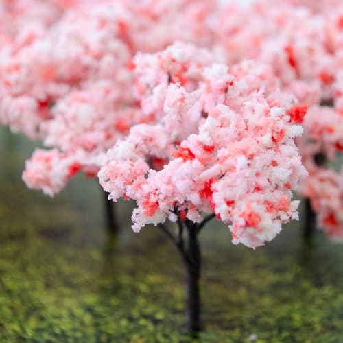 Asuniko Diorama Model Wood, Set of 10, Miniature Materials, 6cm (Cherry Blossom)