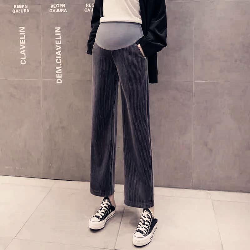 Spring-Fall Maternity Wide-Leg Pants: Lightweight, Loose-Fit, Large-Size Casual Trousers