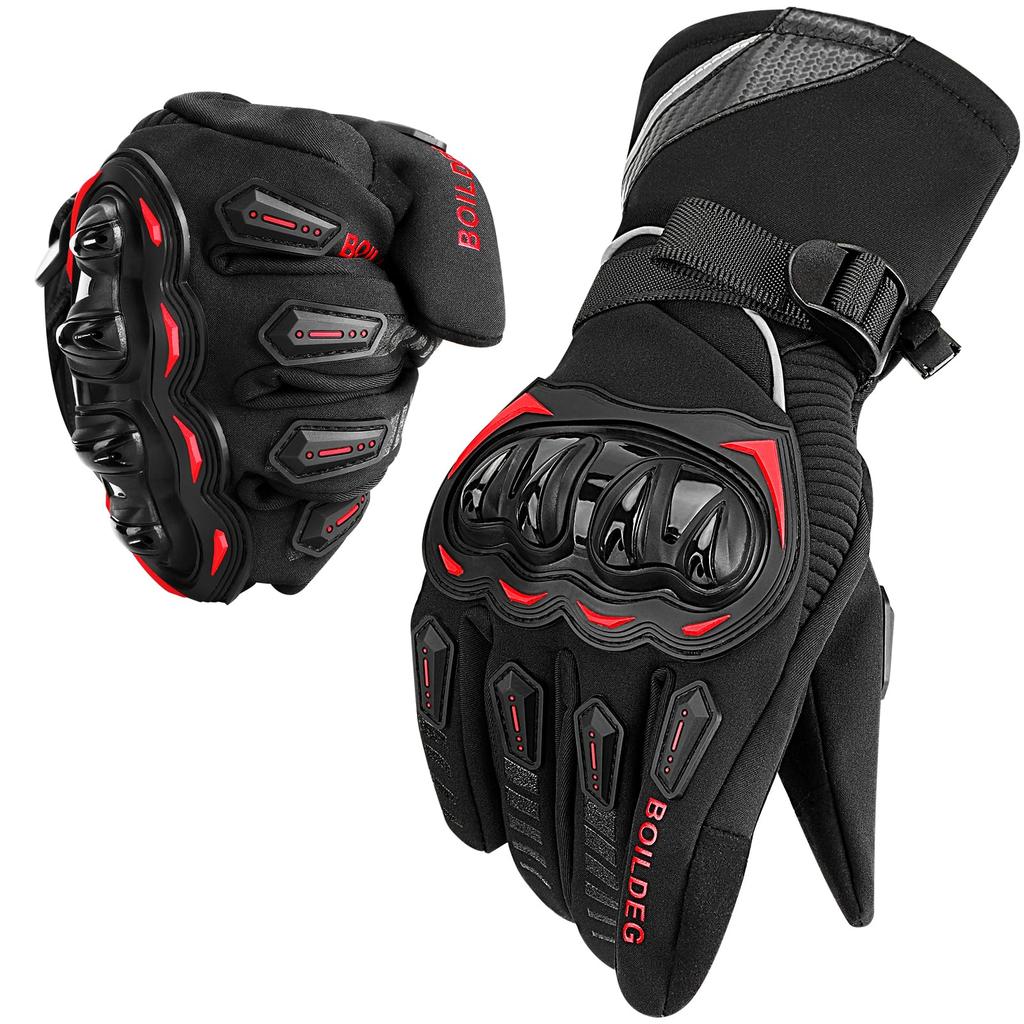 JWBYMYLE Motorcycle Gloves, Winter, Thermal, Motorcycle Gloves, For Winter, Touch Panel Compatible, Waterproof, Windproof,