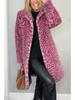 2024 Winter Women's Fashion Leopard Print Faux Fur Coat