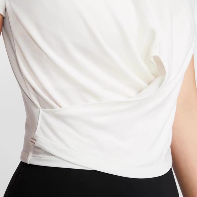 New Nike One Luxe Dri-FIT Women's Quick-Drying Short-Sleeved Top White HF6182-133