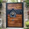 Căsuță de păsări cu artă cinetică capricioasă, decor de perete, ornament de perete decorativ din lemn lucrat manual, decorațiune de grădină patchwork