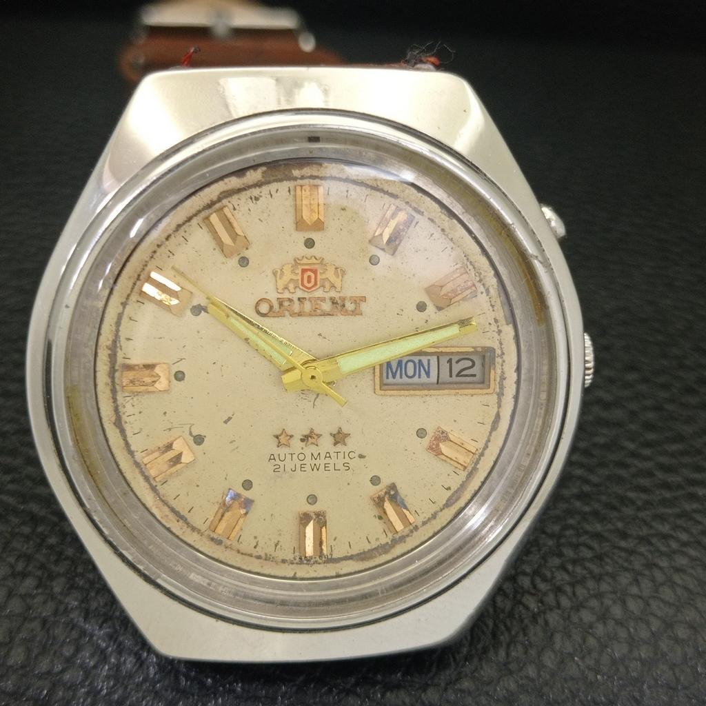 USED VINTAGE ORIENT AUTOMATIC 46941 JAPAN MENS ORIGINAL DIAL WATCH a702257-5 R123-a702257