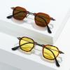 SHAUNA Ins Popular Fashion Small Polygon Square Men Punk Sunglasses Clear Ocean Gradient Lens Women Sun Glasses