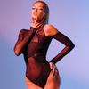 High Street Sexy Transparent Slim Bodysuits Women Skinny Fashion Patchwork Basic One Piece Elegant Bodysuits Solid Party Clothes