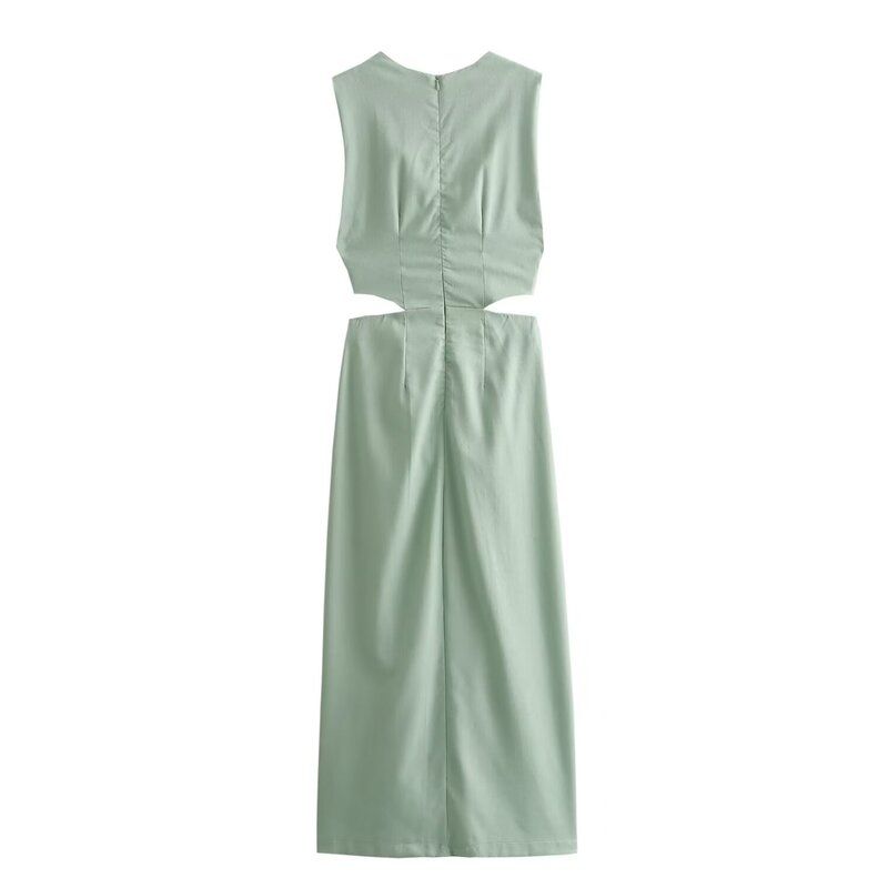 Fashion Style 2024 Summer New Arrival Women's Open Design Buckle Decoration Dress 9878122 537