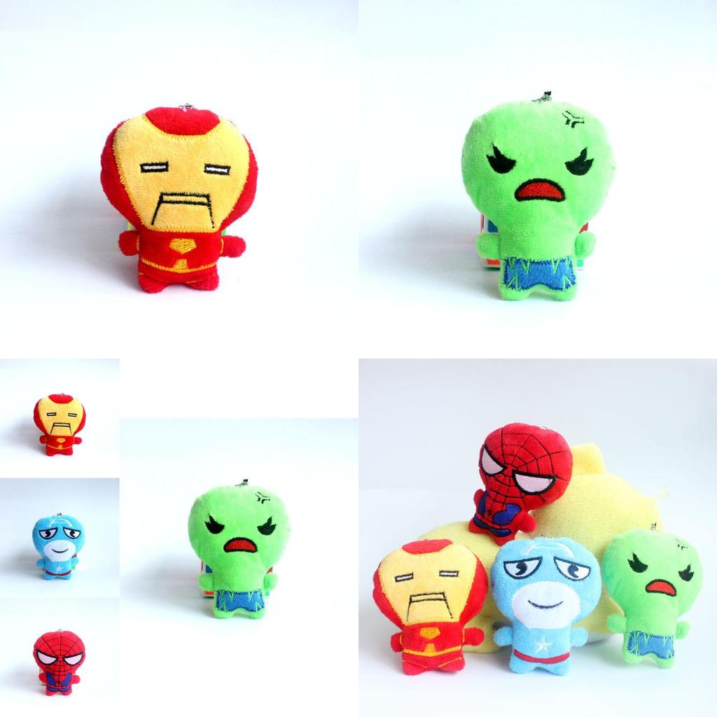 Marvel Avengers Plush Toy Spider-man American Soldier Doll Cute 10cm Collectible Gift