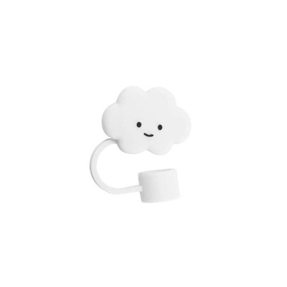

Silicone Straw Covers Cap Cloud Shaped Silicone Cloud Straw Covers for Travel Hiking белый