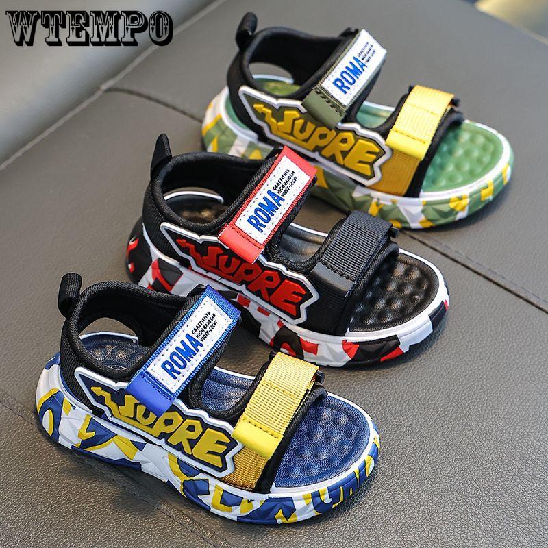 

Сандалии из ПВХ, пляжные сандалии, сандалии для мальчиков, летние детские студенческие туфли на мягкой нескользящей уличной обуви с мягкой подошвой 24 синий