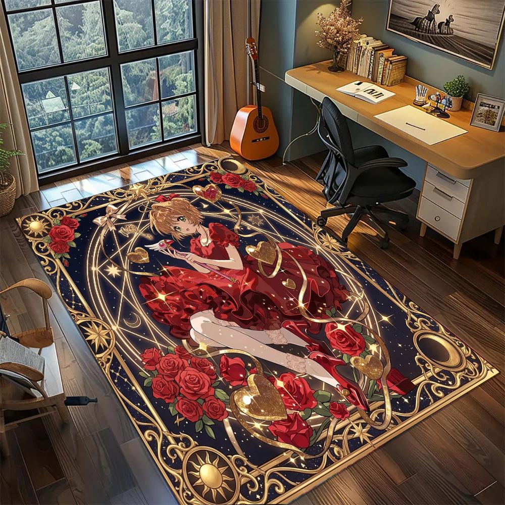 Cardcaptor Sakura Floor Mat Home Bedroom Non Slip Large Area Washable Rug Carpet Gamer Room Decor.-TING