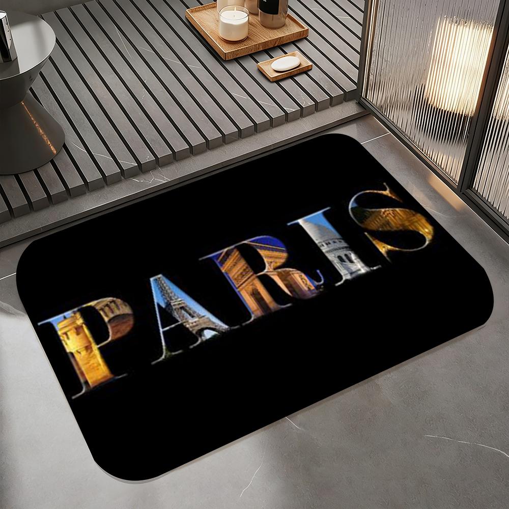 

Fashion S-Soi Paris Floor Mat Diatomite Bath Mat, Quick Dry Absorbent Non-Slip Door Mat 50cm x 80cm