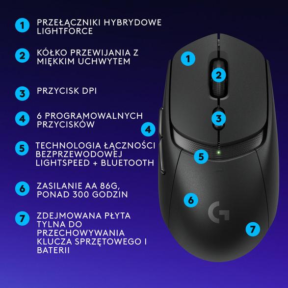Logitech g309 lightspeed wireless mouse black