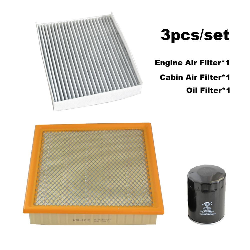 

3pcs Filter Set For FORD F-150 Raptor XIV 3.5T 2022/ XIII 3.3L 2015/ Expedition 3.5 2017-2021 Engine Cabin Fresh Air Oil Filter 3pcs Set