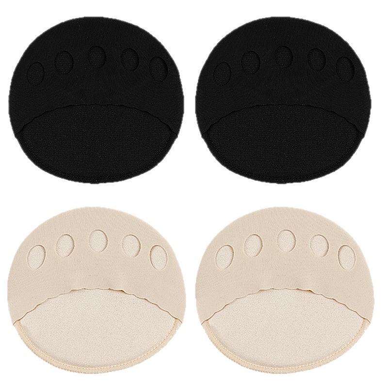 Silicone Anti-Pain Forefoot Cushion: Women's Non-Slip, Thickened, Five-Toe Sock Protection for High Heels.