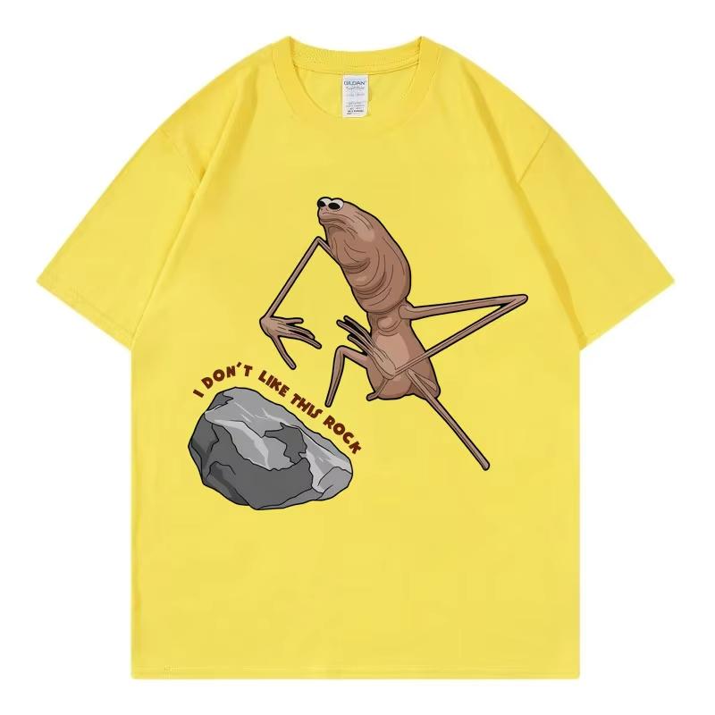 I Don't Like This Rock Marcus The Worm Funny Meme T-shirt Men's Women Casual Short Sleeve T-shirts High Quality Fashion T Shirts