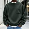 Men's Loose Fit Crewneck Sweatshirt with Pocket Winter Long Sleeve Casual Pullover