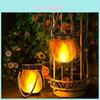 Solar Flame Lanterns Outdoor Decor Led Rope Light For Camping And Garden