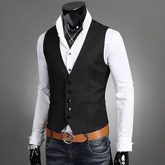 2025 Summer New Male Trendy Korean Edition Slim Fit Vest Coat, Suit Vest, Large 5XL Vest