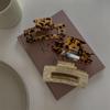 Retro Korean Leopard Print Acetate Hair Claw Clip for Women - French Style
