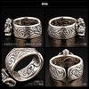 R0772 Silver God of Ganesha Arabesque One Size Fits All [Brand Name 2PIECES] Men's Ring, Learning, Design, Zoey,