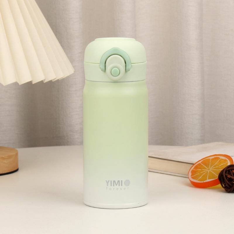 Women's Stainless Steel Insulated Water Bottle, Flip-Top Lid, Stylish On-the-Go Cup