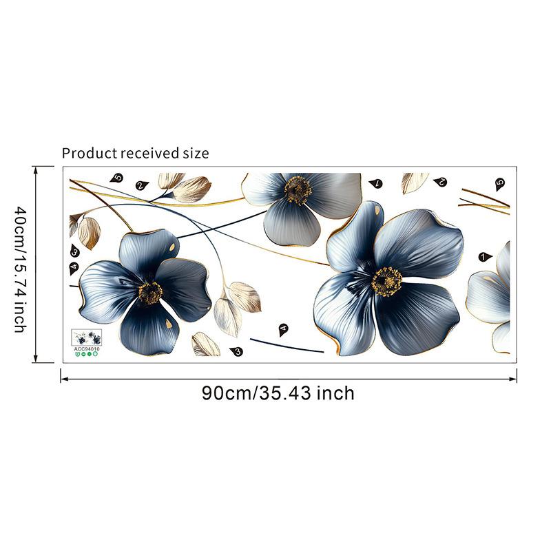 Large Four Leaf Clover Wall Stickers for Bedroom Living Room Home Decor Vinyl Decals Self Adhesive Removable Floral Stickers for Walls
