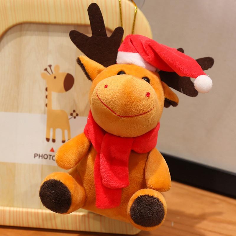 Adorable Plush Christmas Santa Claus Doll Soft Reindeer Elf Snowman Toys For Kids Gifts