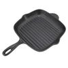 Cast Iron Grill Pan Large Capacity Double Outlet Quadrate Steak Bacon Pan for Home Camping Panic