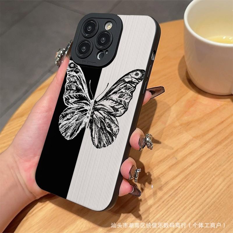 Ins Retro Butterfly iPhone Apple 14plus/15/16/17 Case 11/12/13 Promax Niche