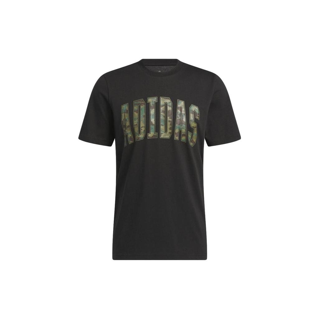 adidas T Shirts Men's Black Crew Neck Moderate Straight Fit HS3213