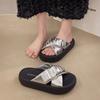 Premium slippers women's outer wear platform 2025 summer new fashion versatile casual comfortable cross with sandals