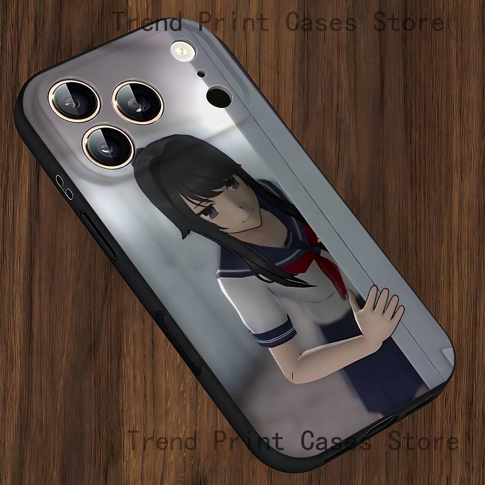 Y-Yandere Simulator Ayano Aishi Phone Case For iPhone 15,16,12,13,14,11,17,Pro,Max,Plus,E,Air,Mini TPU Cover