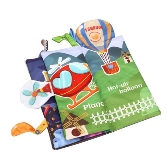 

Baby Cloth Book Toy Animal Vehicle Learning Touch And Feel Crinkle Book 0-3 Newborn Infant Sensory Activity Book Early Education Stroller Toy D