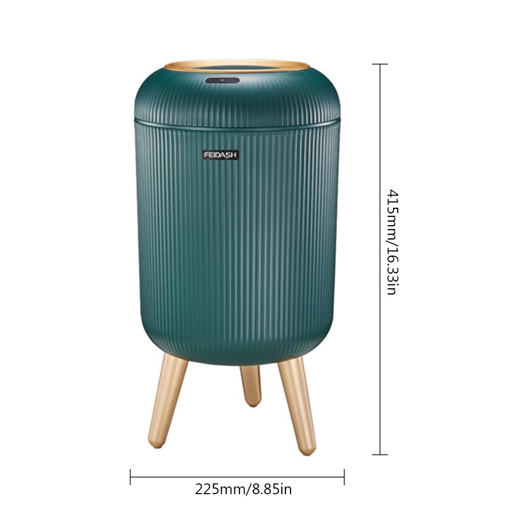 7/9.5/10/12L Trash Can with Lid Automatic Sensor Kitchen Trash Bin Footbed Mini Bin for Kitchen/Bedroom/Living Room/Office