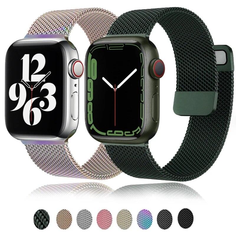 

Ремешок с магнитной петлей для Apple Watch, ремешок 49 мм, 45 мм, 44 мм, 40 мм, 38 мм, 41 мм, 42 мм, браслет из нержавеющей стали iwatch Ultra 3 4 5 se 6 7 8
