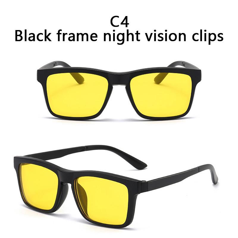 Magnetic Clip On Sunglasses Men Women 2 In 1 TR90 Optical Prescription Eyewear Frames Eyeglasses