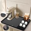 Silicone Coffee Mat Nonslip Quick Drying Mat Coffee Machine Silicone Mat Tray Drain Pad Coffee Powder Pad Coffee Bar Accessories